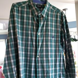 Chaps XXL Plaid green shirt